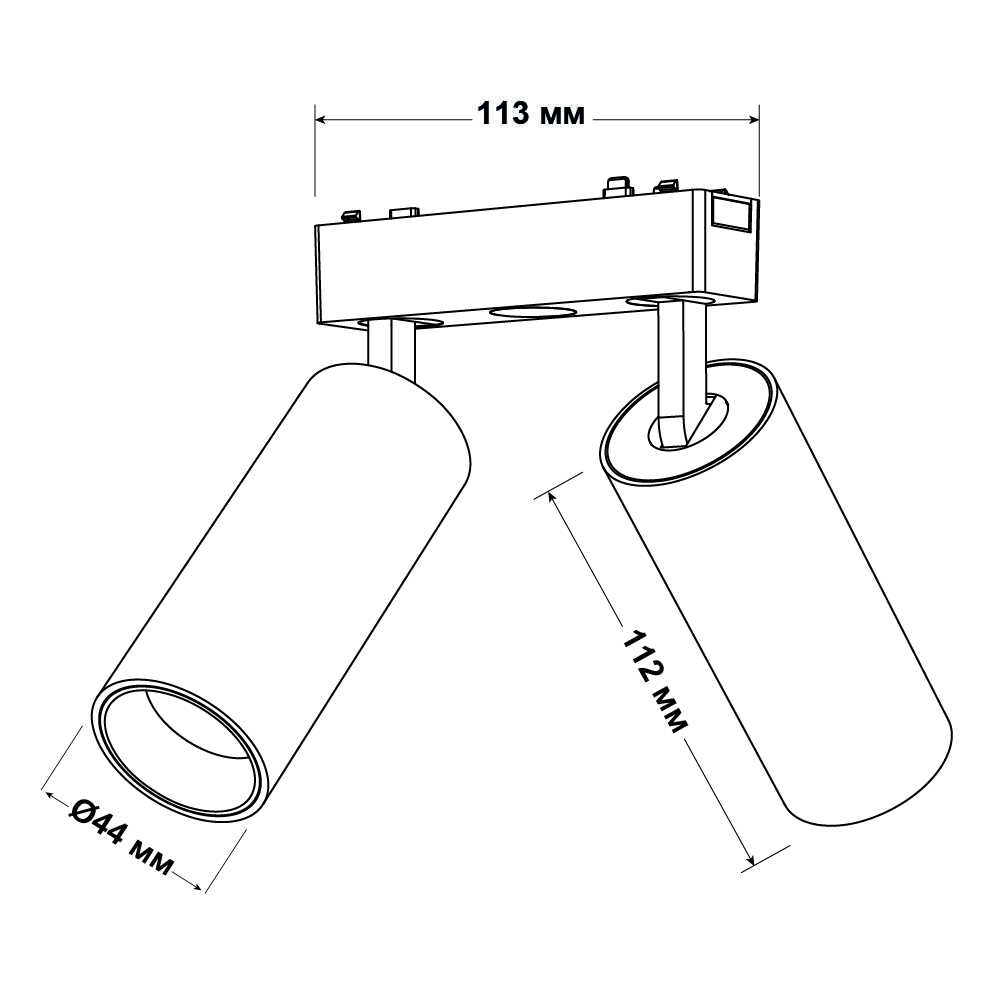 Магнитный трековый светильник UST-X 20W 4000K 48V IP20 белый Violux ( 320009 )